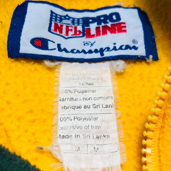 Pro Line By Champion Green Bay Packers Quarter Zip Sz M - Picture 5 of 5